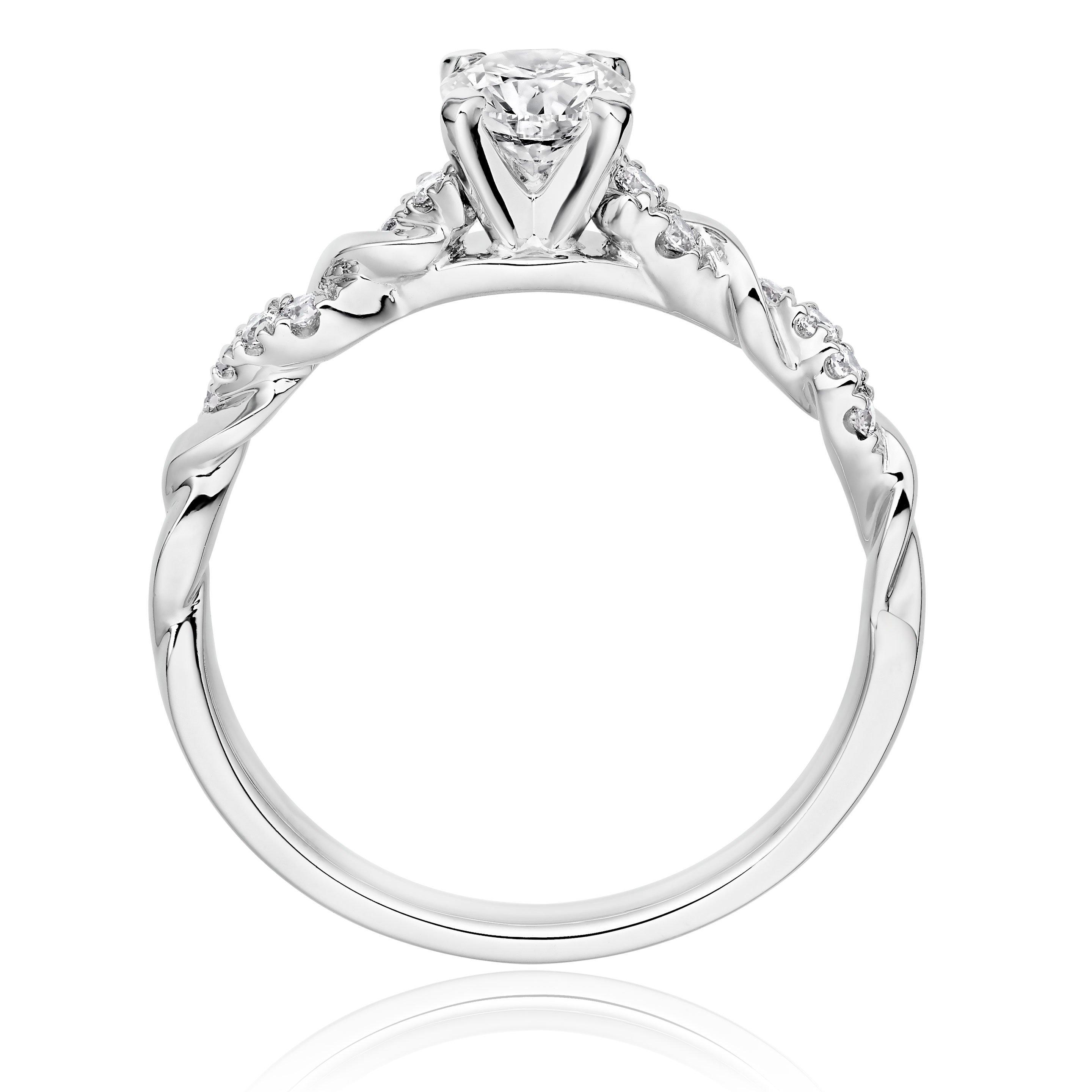 Entwine Platinum Diamond Solitaire Ring